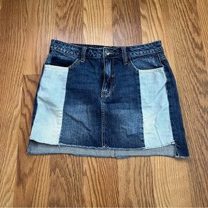 Cello Two-Tone Denim Mini Skirt